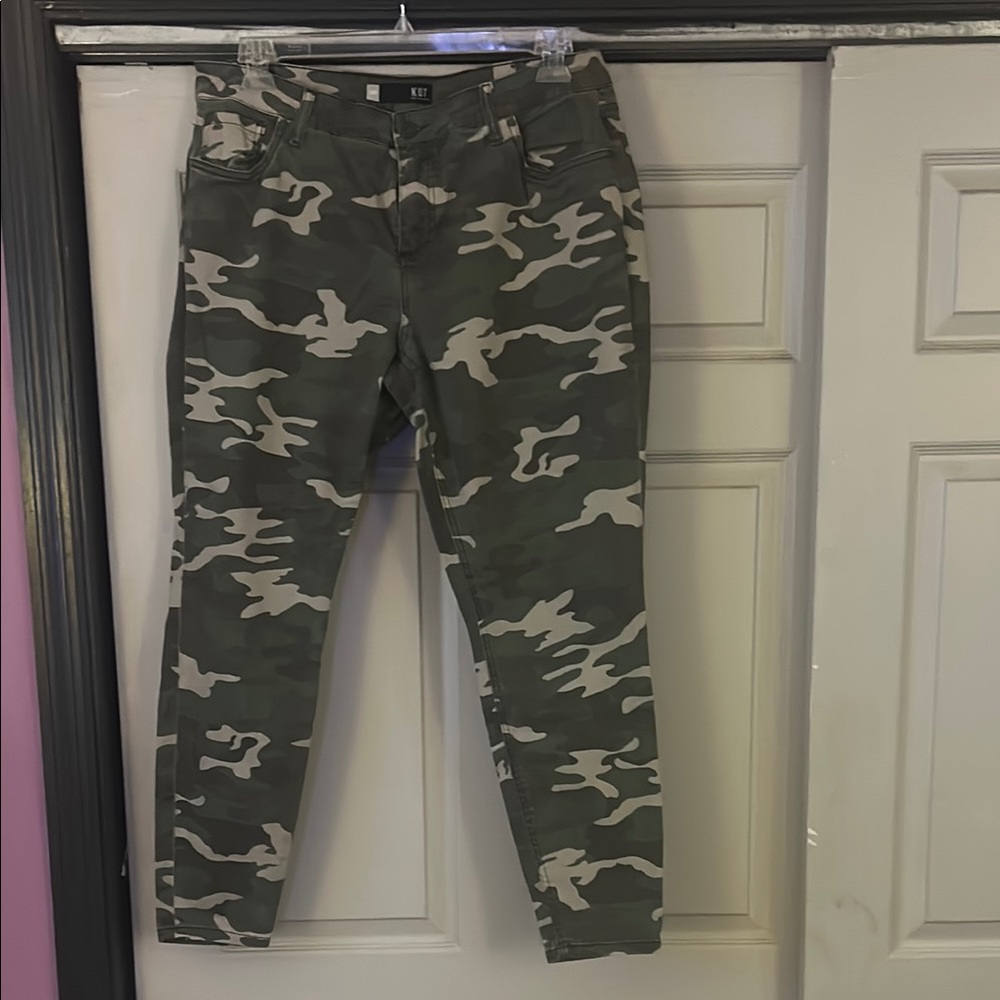 Kut from the Kloth Green Skinny Jeans Camouflage